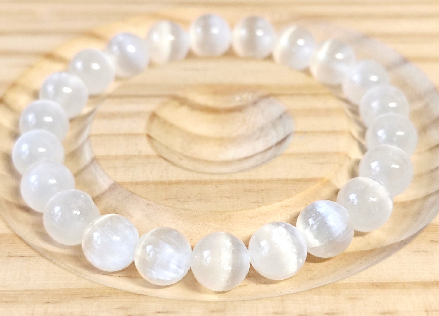 BRACCIALE IN SELENITE (8mm)