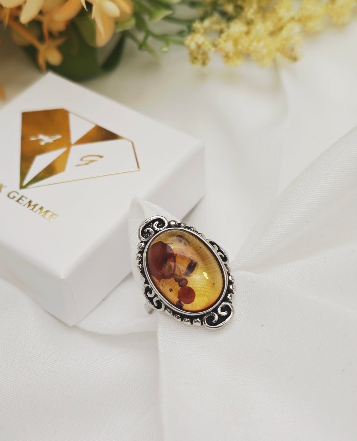 ANELLO AMBRA FLOWER
