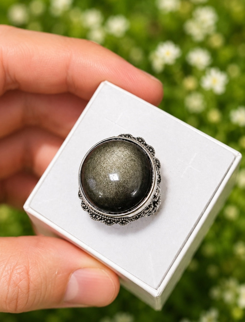 ANELLO IN OSSIDIANA GOLD BIG