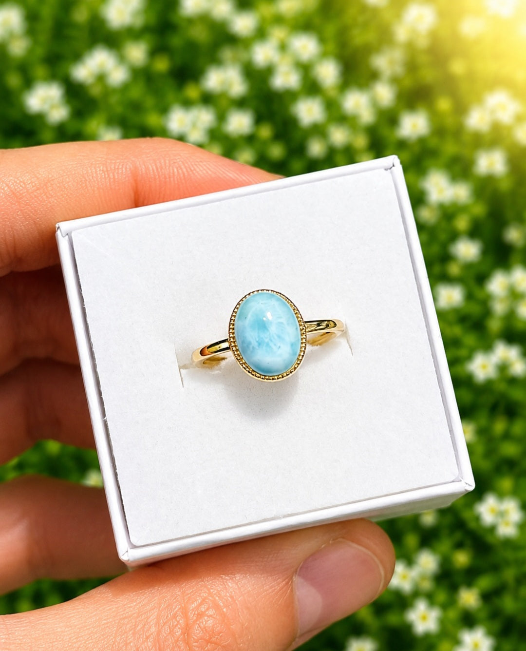 ANELLO IN GOLD LARIMAR