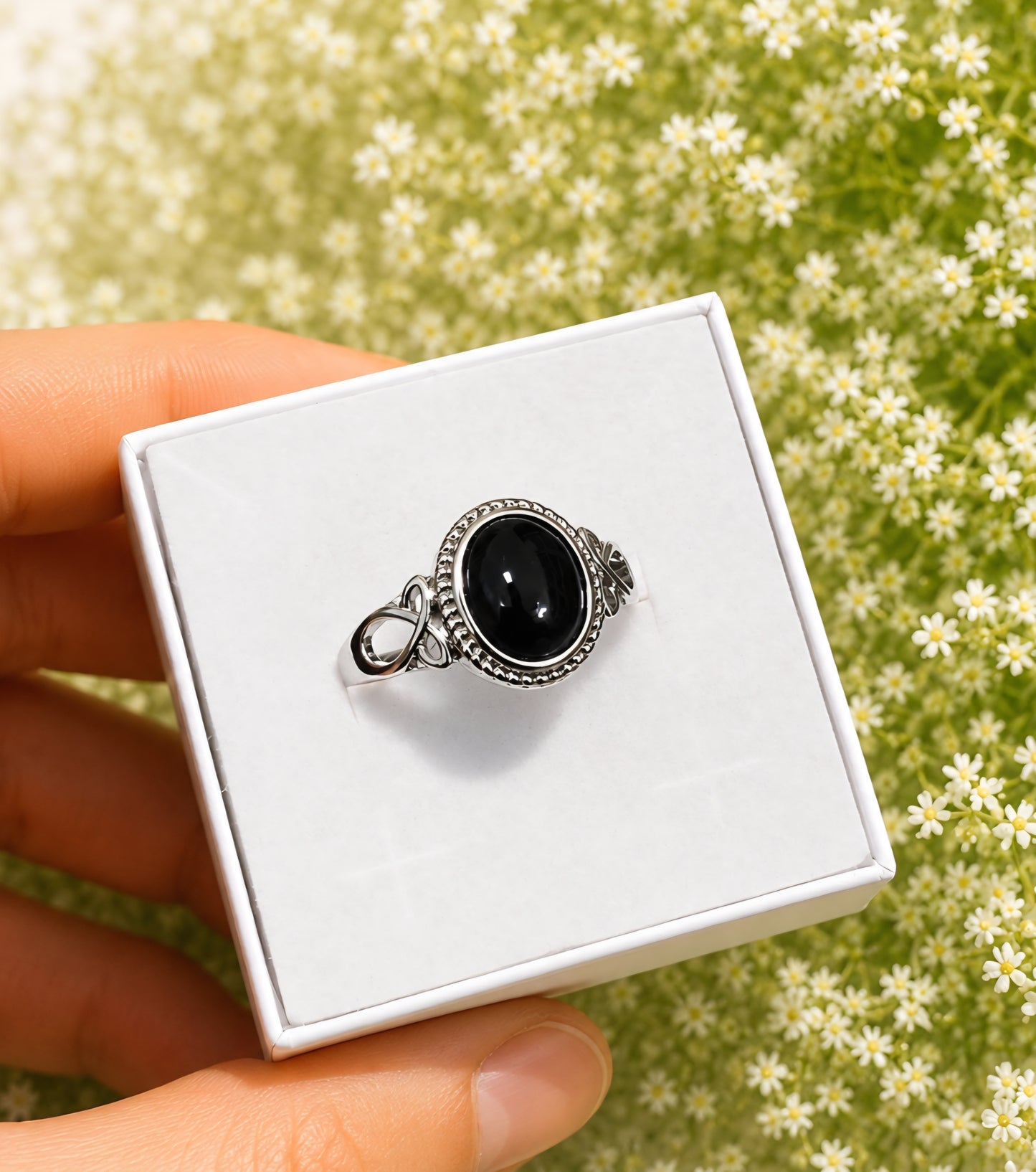 ANELLO IN ONICE NERO