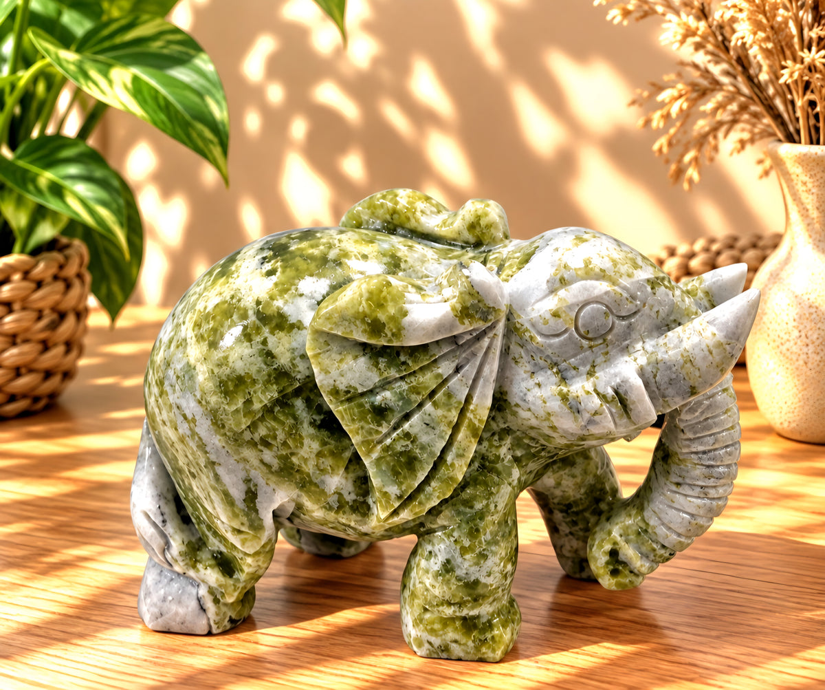 ELEFANTE IN GIADA LEMON (LANTIAN)