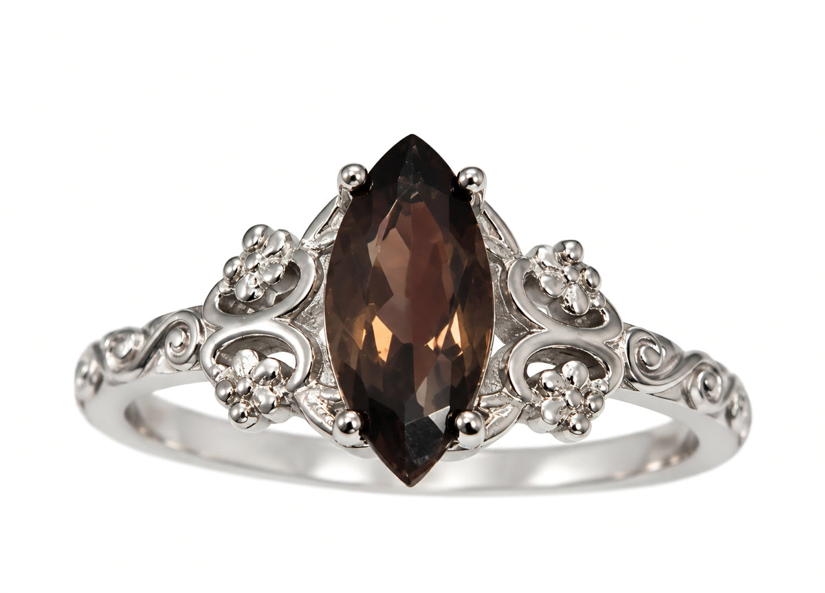 ANELLO IN QUARZO FUMÈ