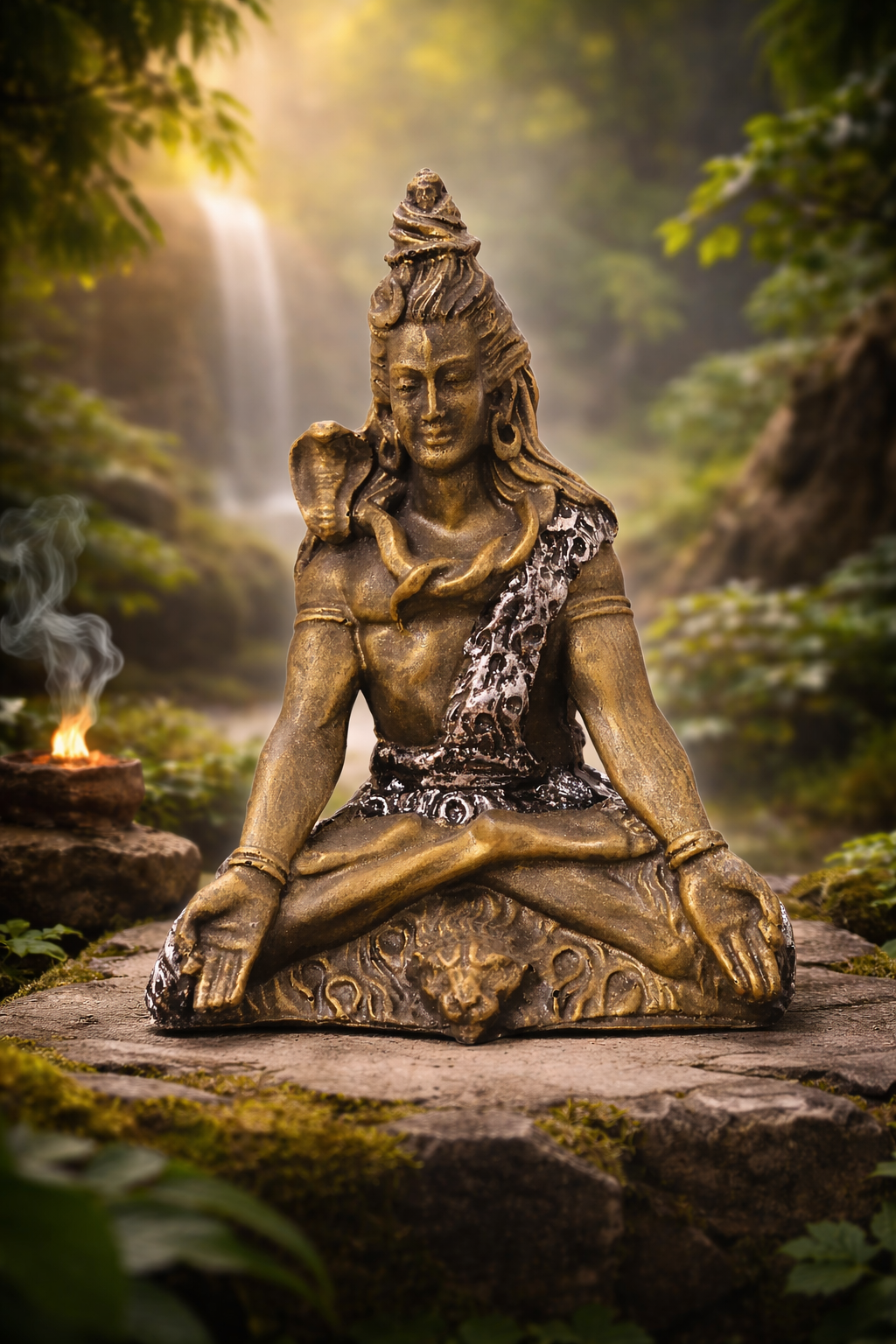 SHIVA IN RESINA DORATA/NERA