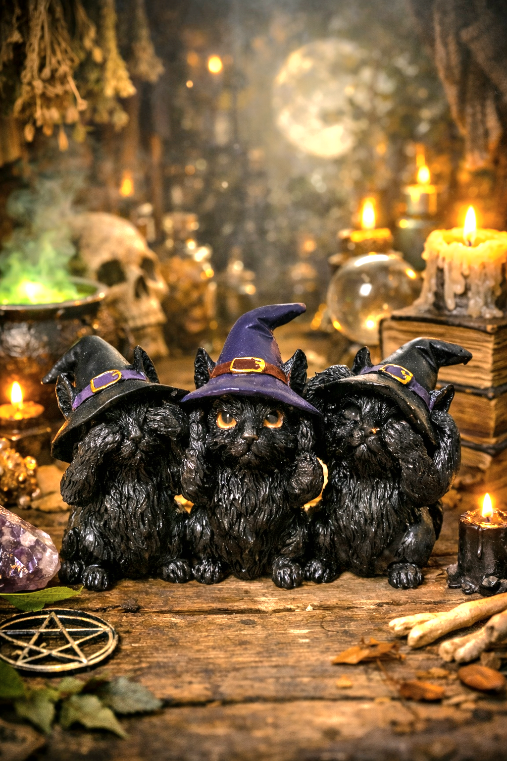 GATTO WICCA NON VEDO/NON PARLO/NON SENTO