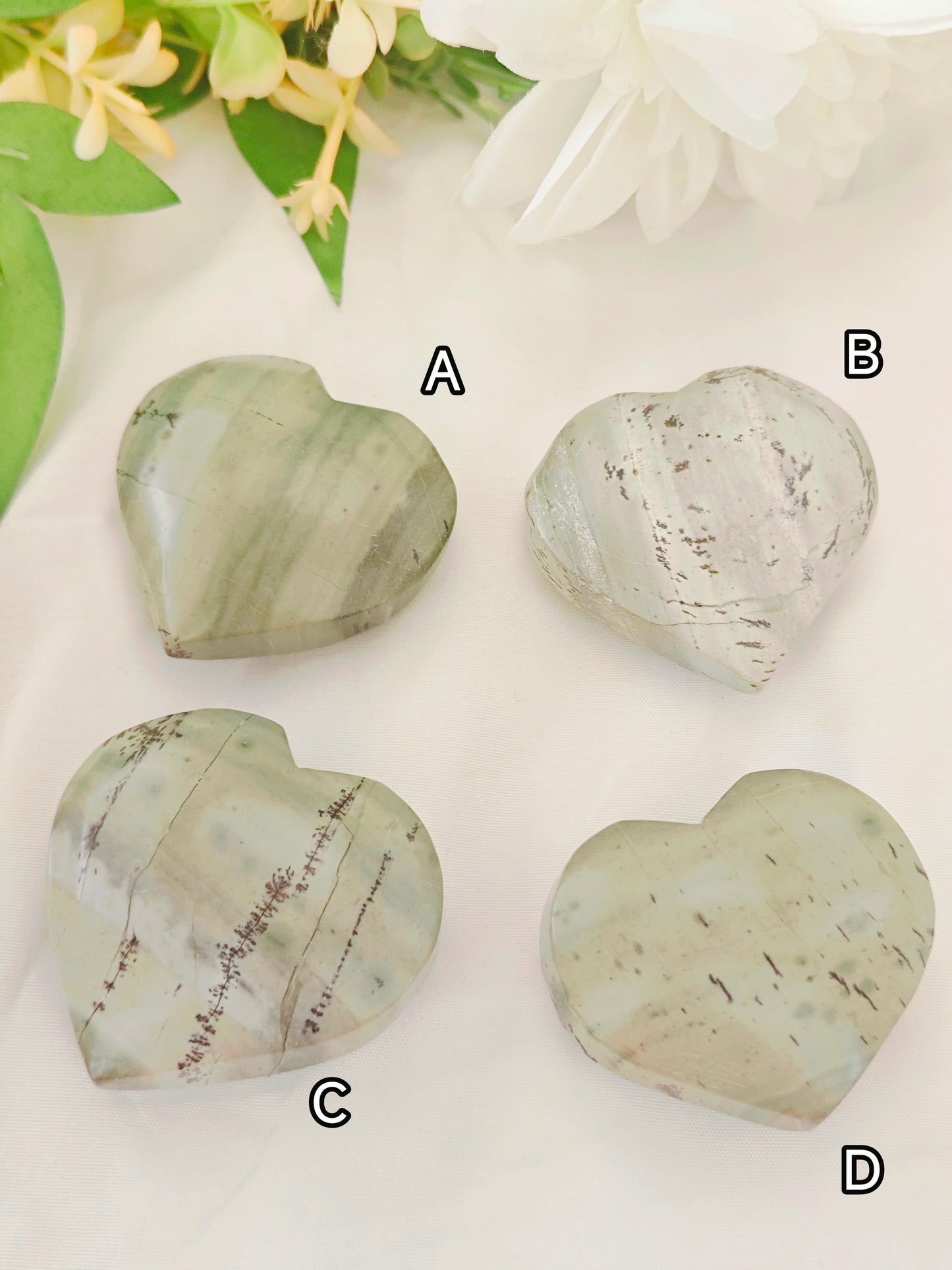 CUORE IN GIADA DENTRITICA