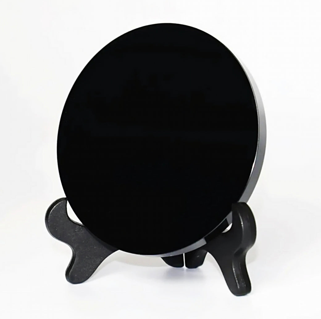 SPECCHIO IN OSSIDIANA NERA (10cm)