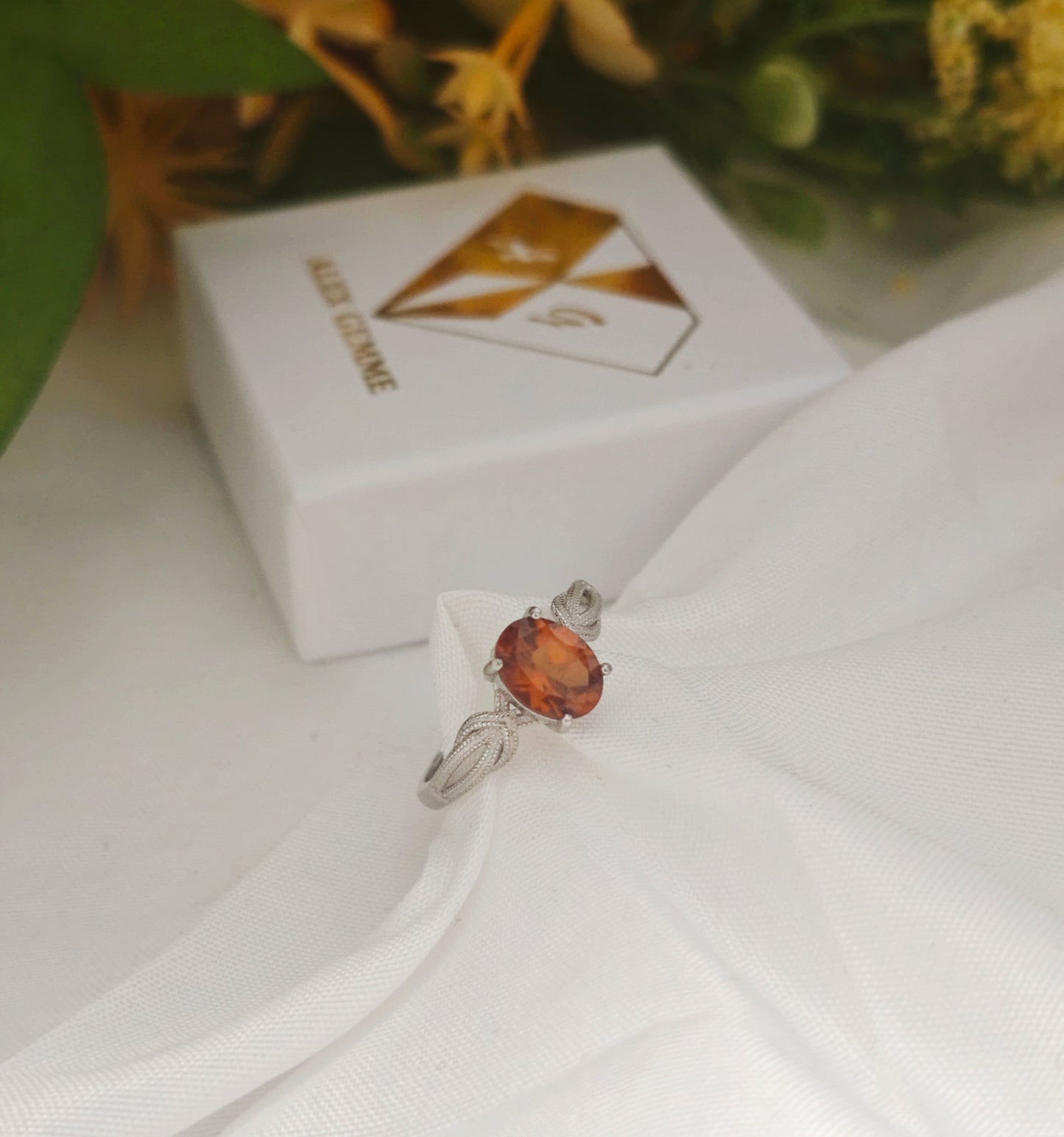 ANELLO "ENERGY" IN GRANATO MANDARINO