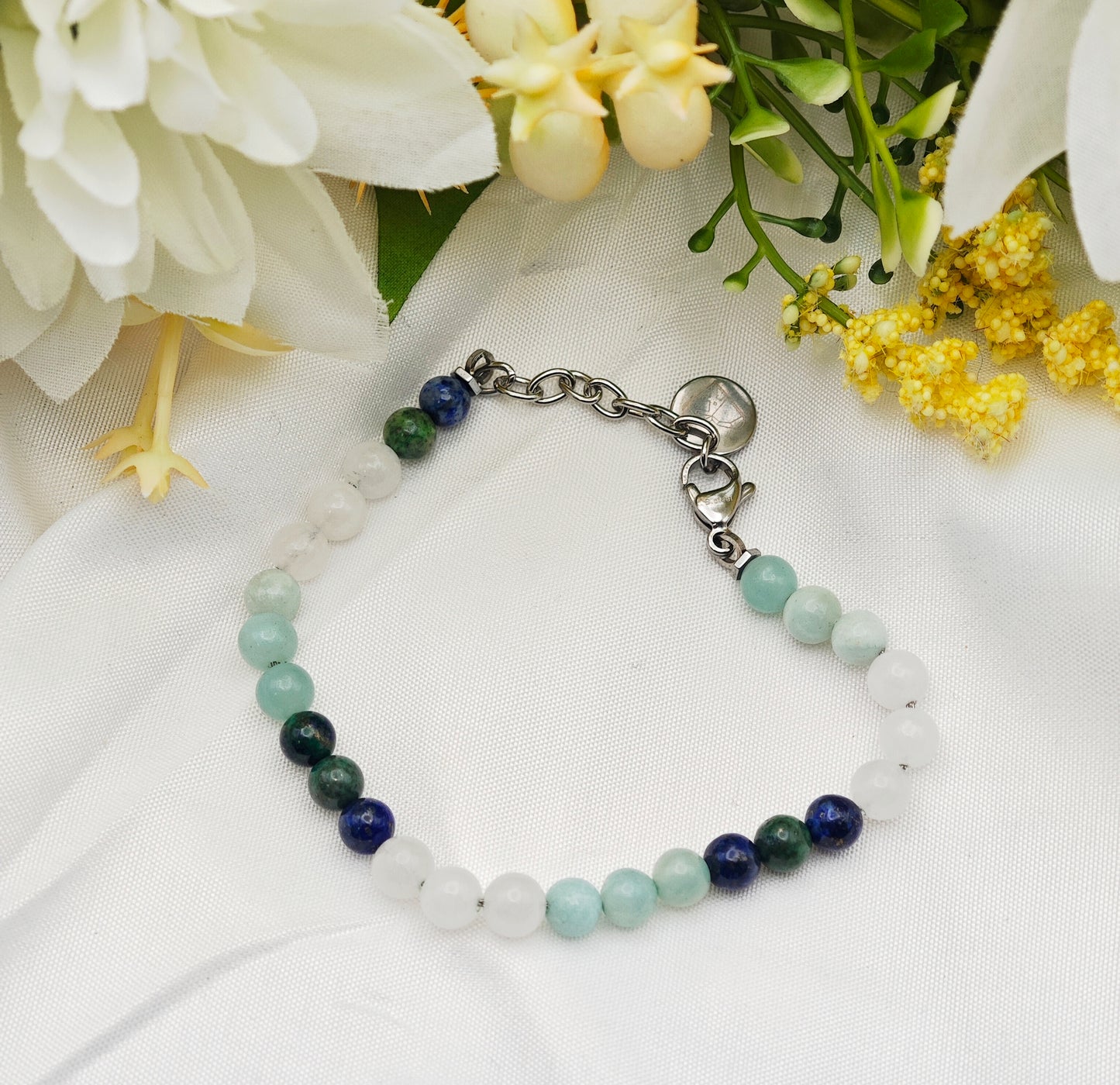 BRACCIALE FANTASY (CRISOCOLLA/LAPIS/QUARZO/AMAZZONITE)