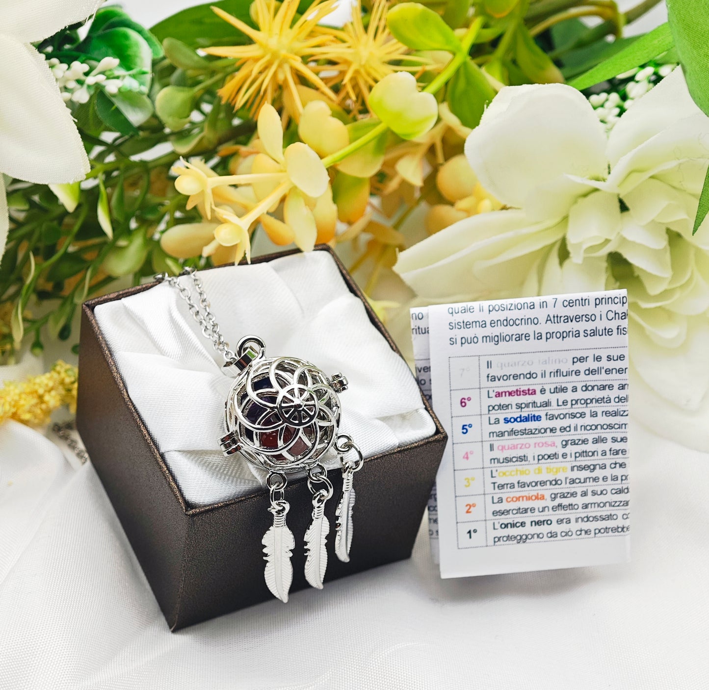 CIONDOLO 7 CHAKRA CHIAMA ANGELI ACCHIAPPASOGNI