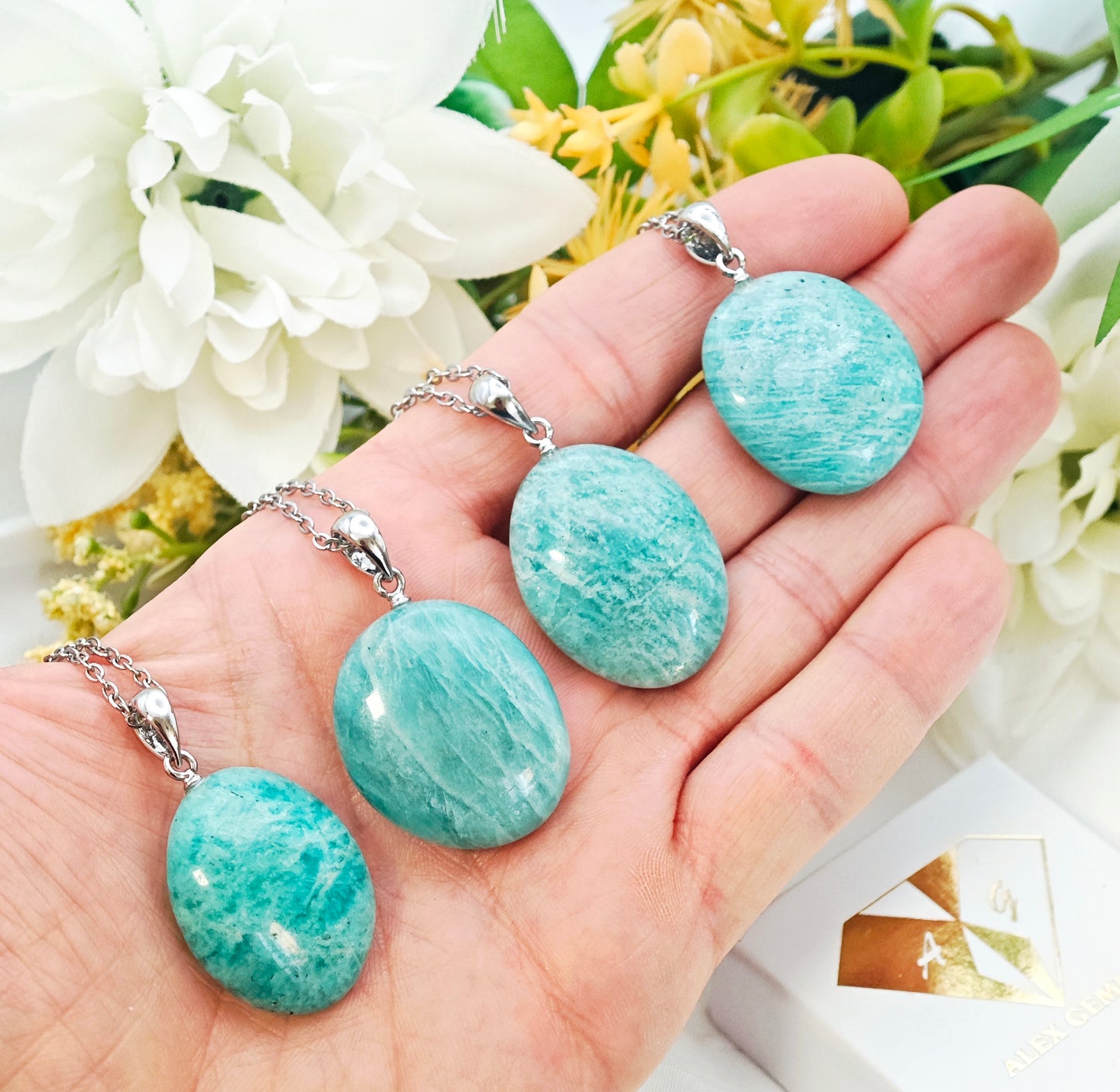 CIONDOLO PALM IN AMAZZONITE