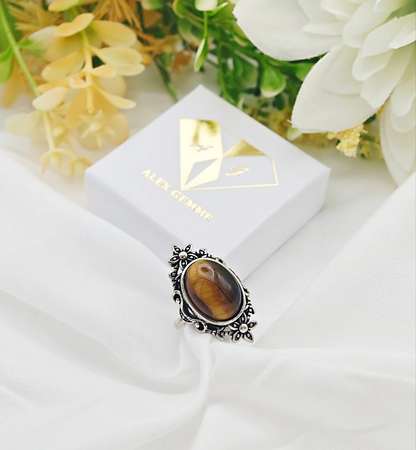 ANELLO IN OCCHIO DI TIGRE VINTAGE II
