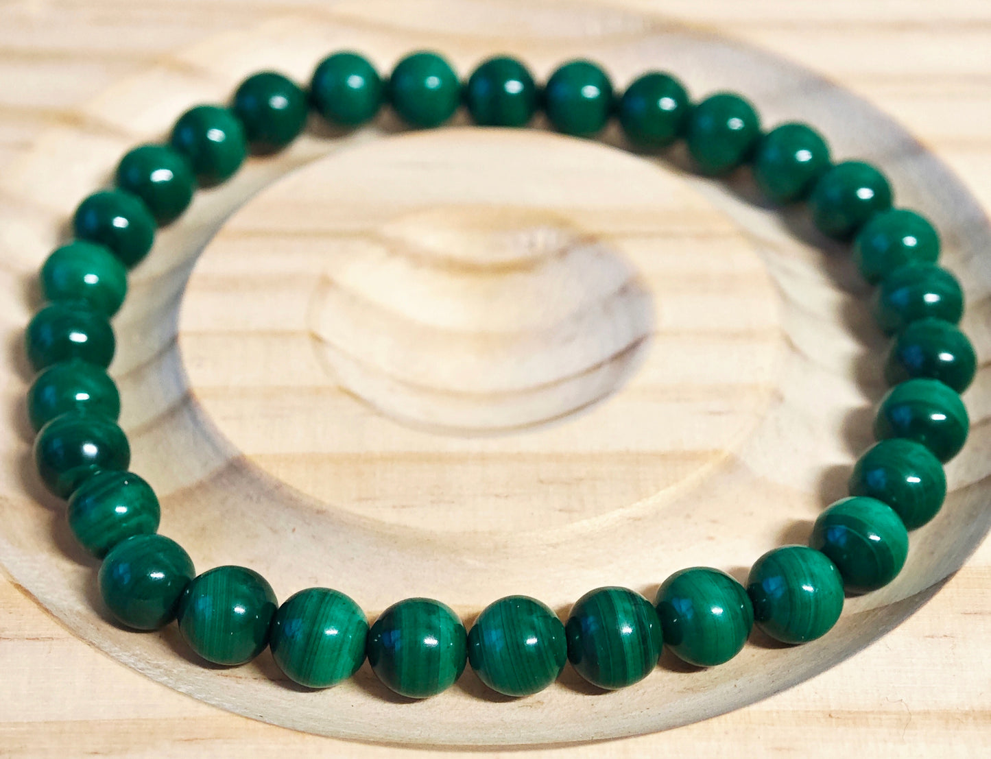 BRACCIALE IN MALACHITE (6mm)