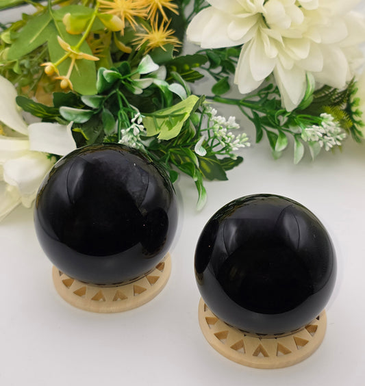 SFERA IN OSSIDIANA NERA