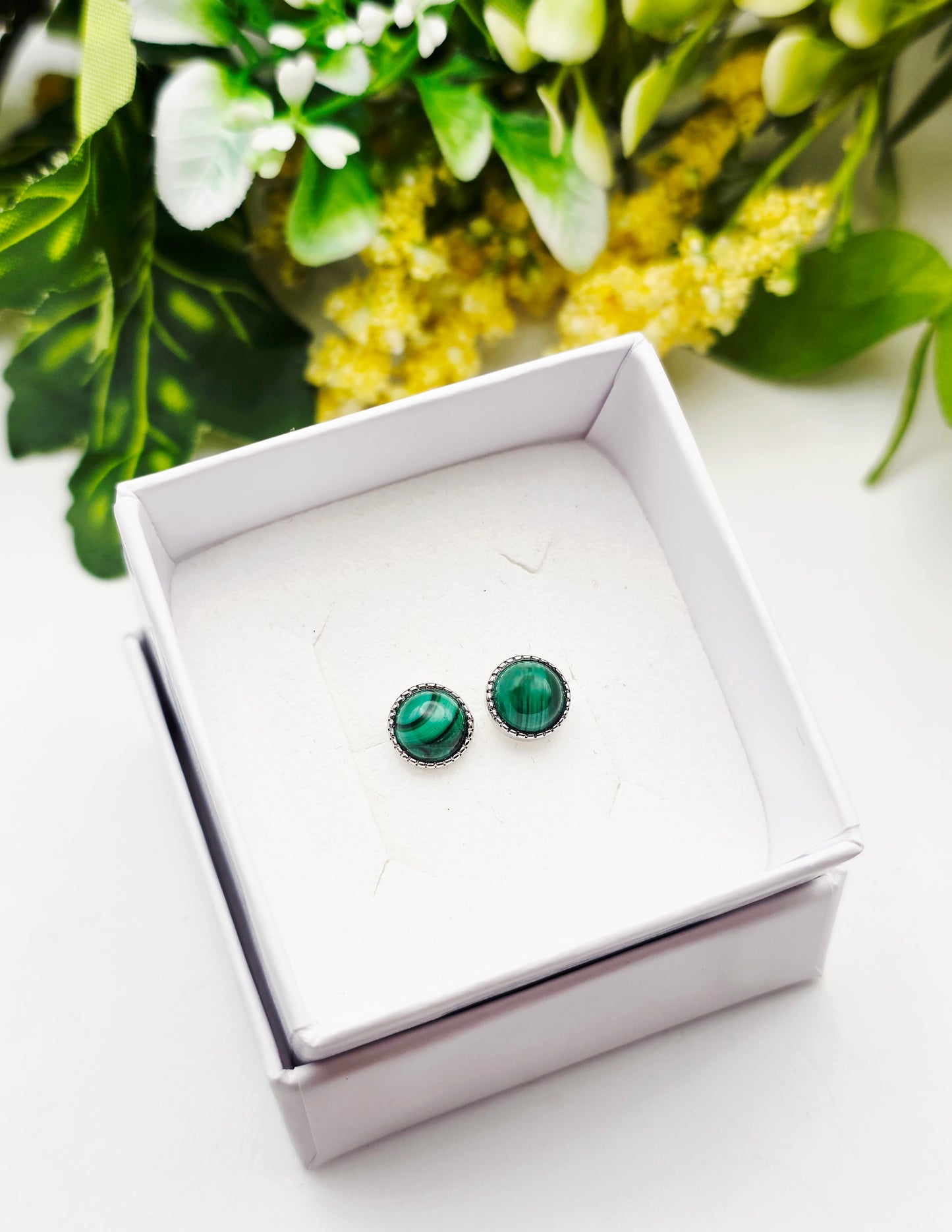 ORECCHINI IN MALACHITE