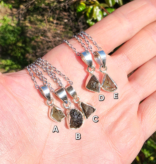 CIONDOLO IN MOLDAVITE (Repubblica Ceca)