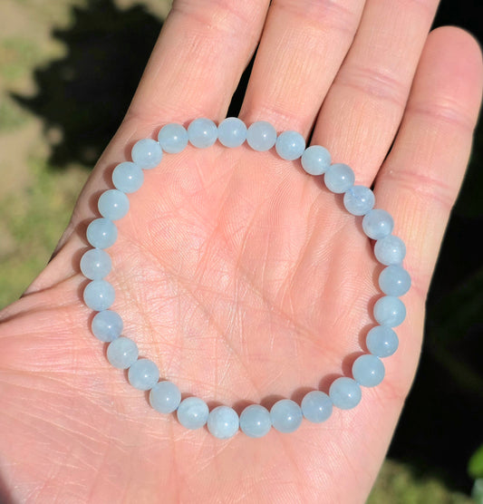 BRACCIALE IN ACQUAMARINA HQ (6mm)