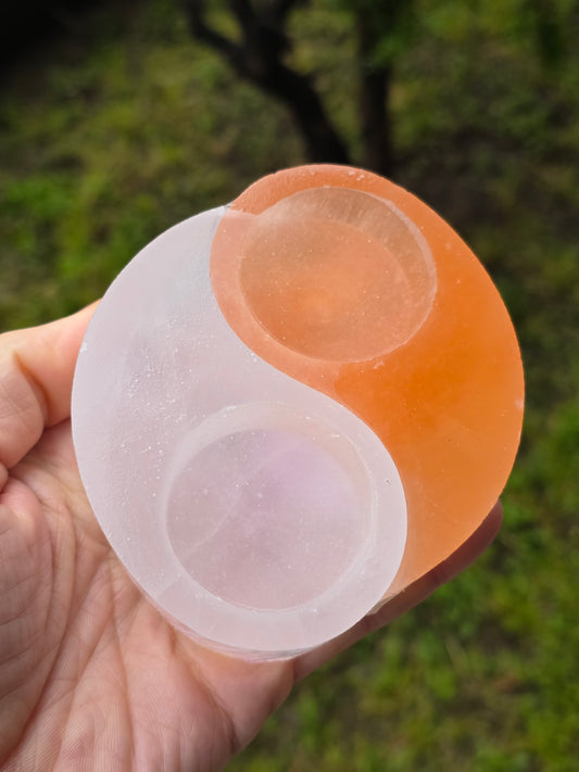 PORTA CANDELE IN SELENITE