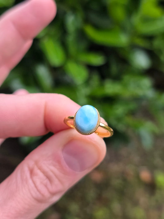 ANELLO IN GOLD LARIMAR