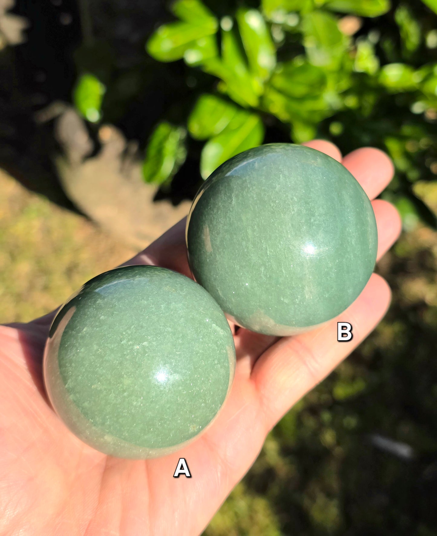 SFERA IN AVVENTURINA VERDE