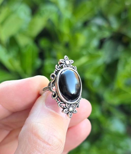 ANELLO VINTAGE IN OSSIDIANA