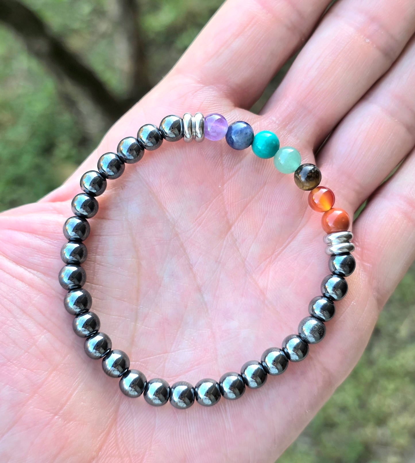 BRACCIALE EMATITE 7 CHAKRA (6mm)