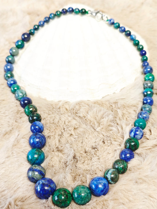 COLLANA IN AZZURRITE MALACHITE