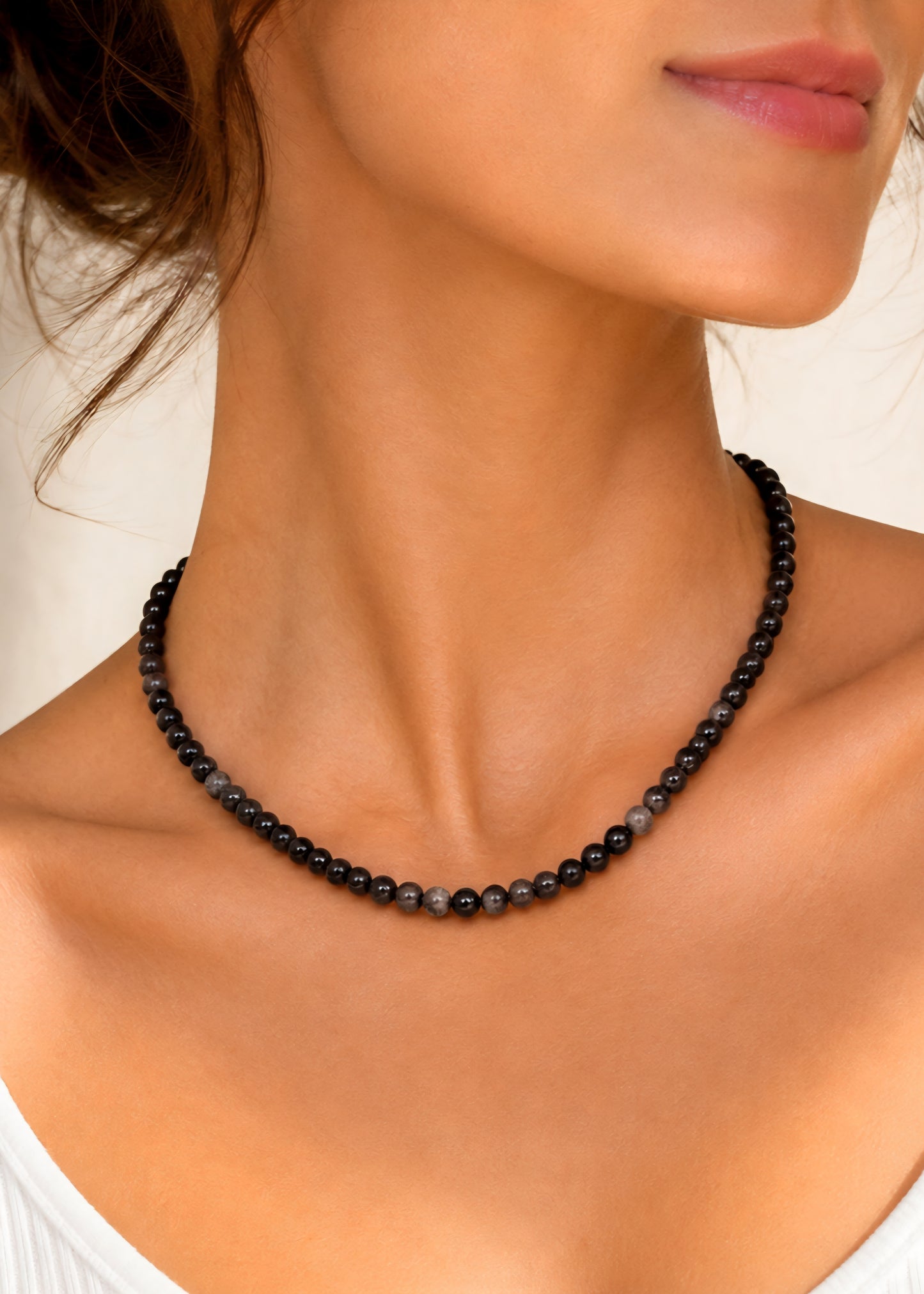 COLLANA IN OSSIDIANA SILVER