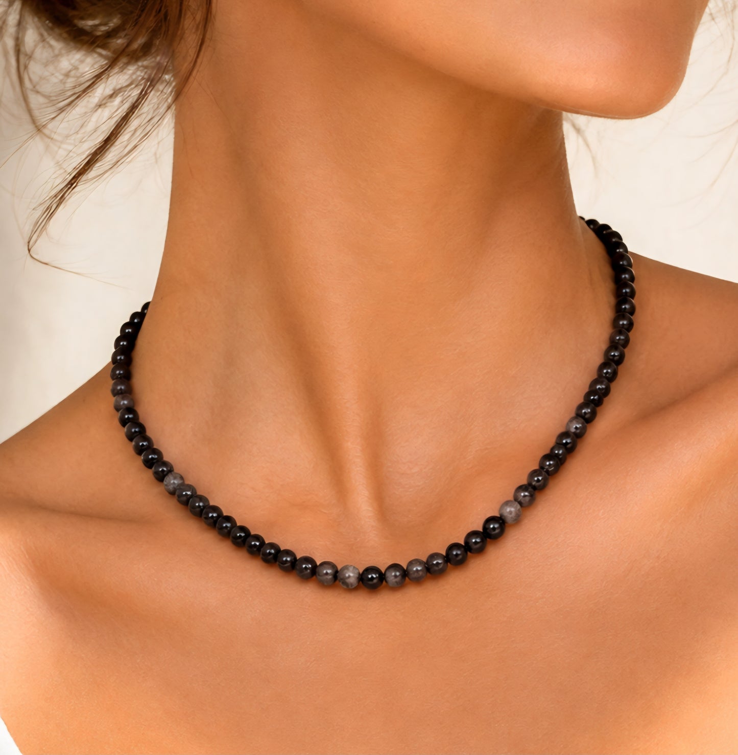 COLLANA IN OSSIDIANA SILVER