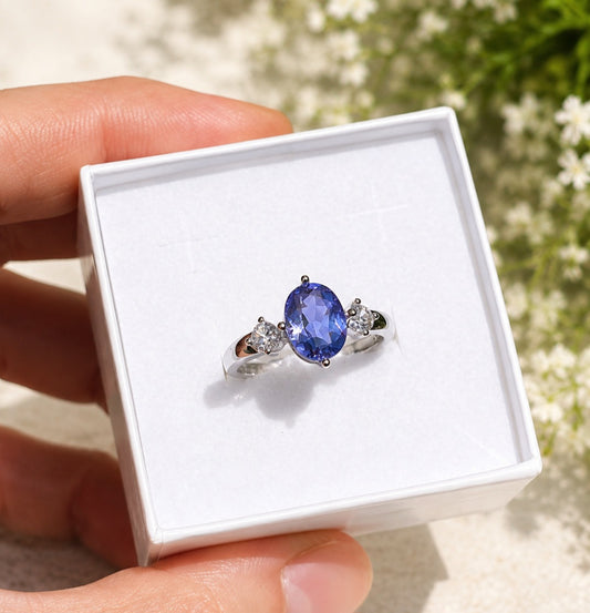ANELLO IN FLUORITE BLU