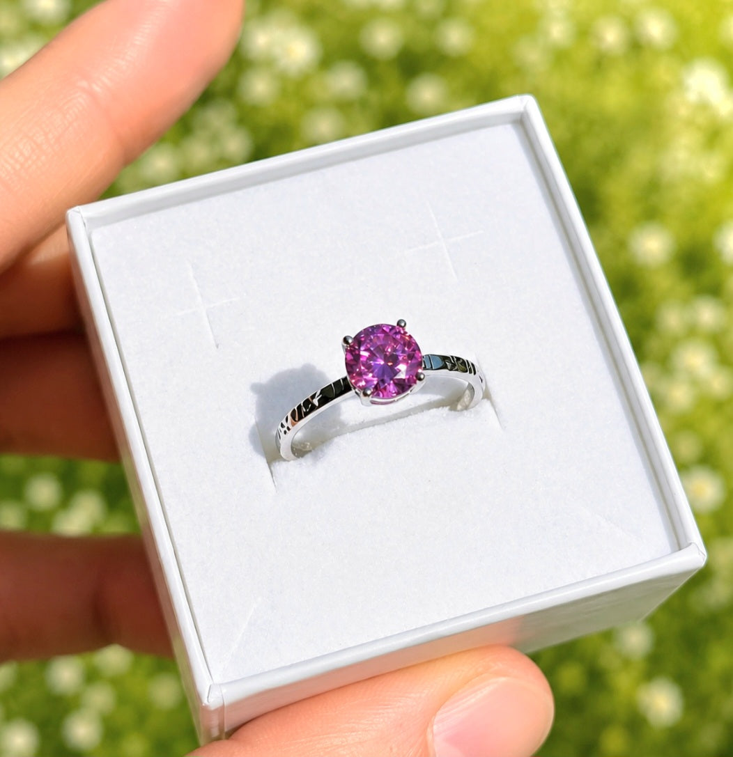 ANELLO IN MOISSANITE ROSA