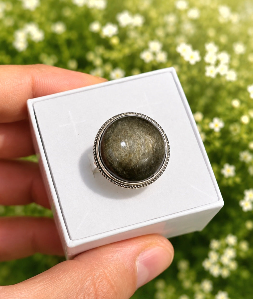 ANELLO IN OSSIDIANA GOLD