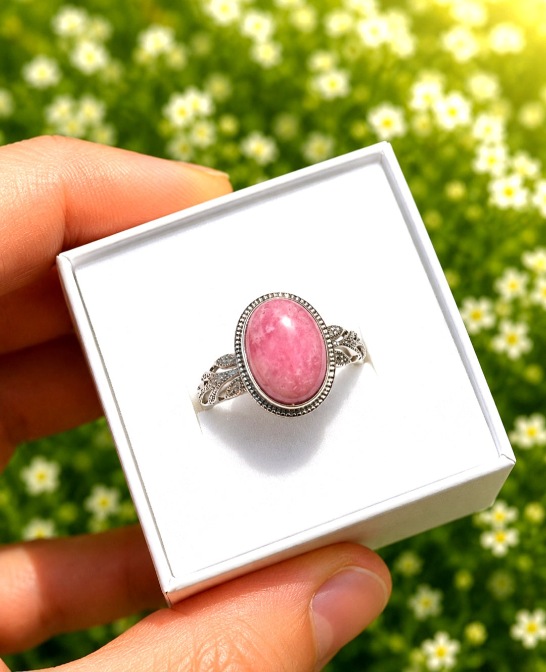ANELLO IN RODONITE ROSA