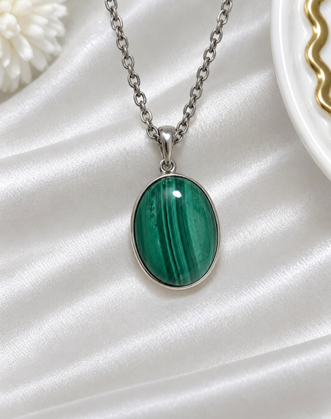 CIONDOLO IN MALACHITE HQ
