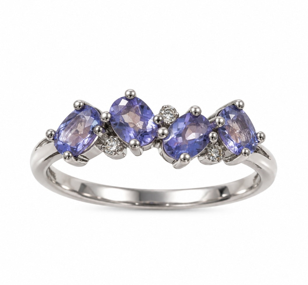 ANELLO VERETTA IN TOPAZIO BLU
