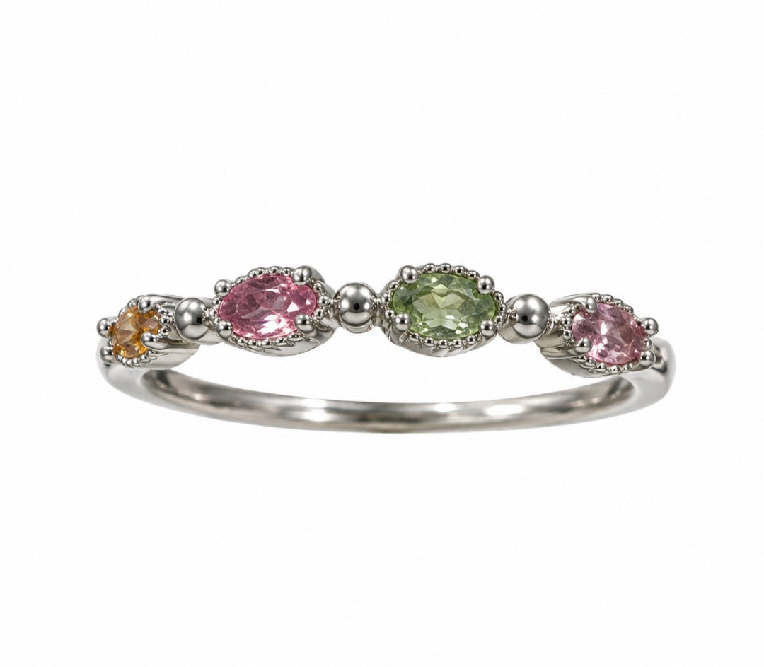 ANELLO VERETTA IN TORMALIMA MULTICOLORE