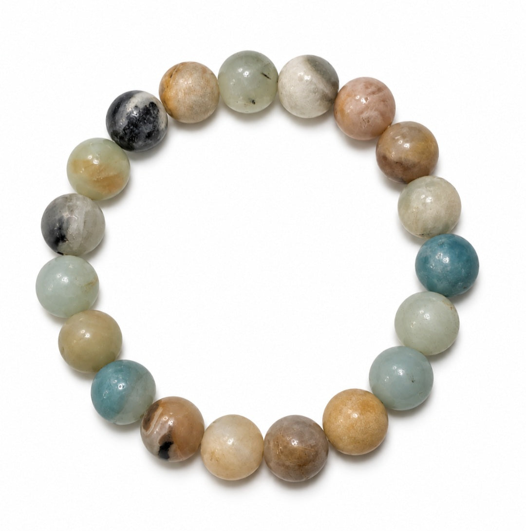 BRACCIALE IN AMAZZONITE MULTICOLORE (10mm)