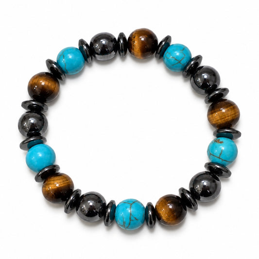 BRACCIALE PROTEZIONE, CORAGGIO E CALMA (10mm)
