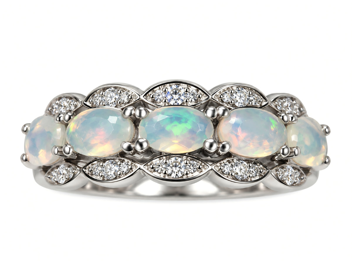 ANELLO VERETTA IN OPALE ETIOPE