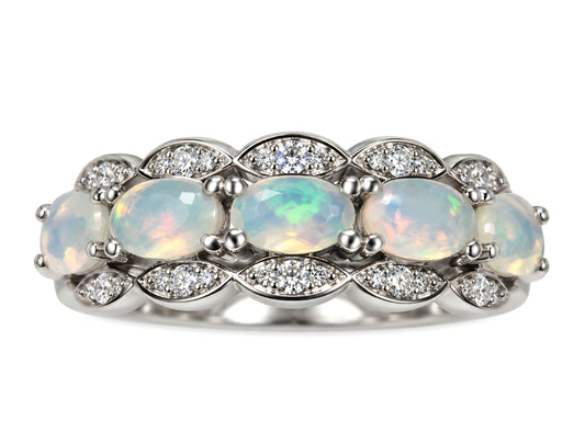 ANELLO VERETTA IN OPALE ETIOPE