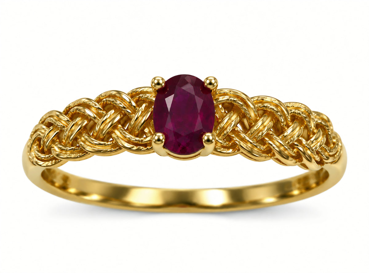 ANELLO IN RADICE DI RUBINO