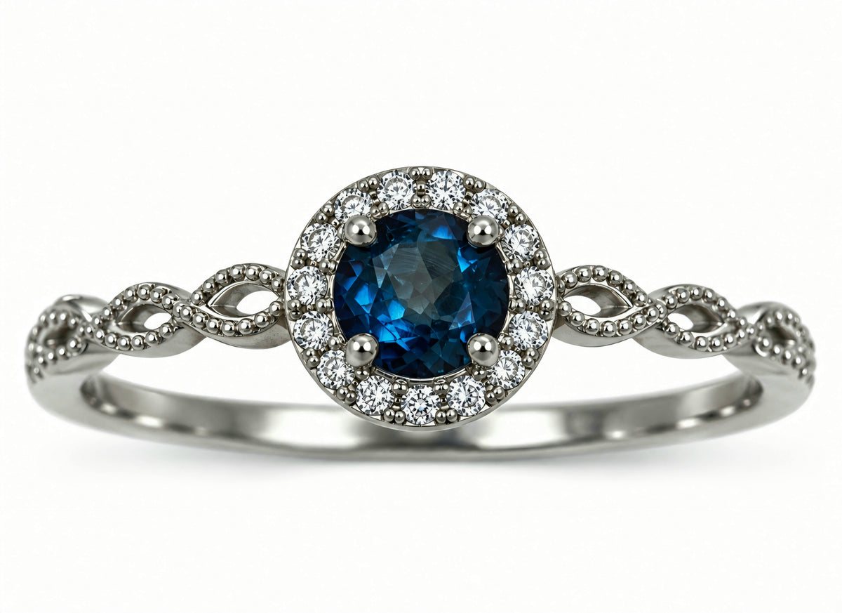 ANELLO IN TOPAZIO BLU LONDON