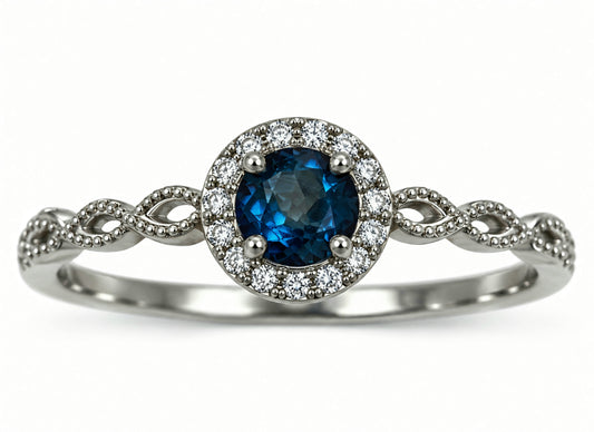ANELLO IN TOPAZIO BLU LONDON
