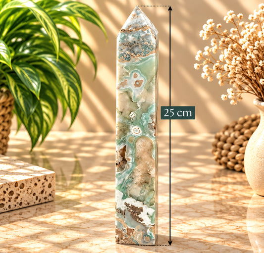 TORRE IN ARAGONITE BLU (25cm)