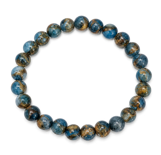 BRACCIALE IN DIASPRO IMPERIALE BLU (6mm)