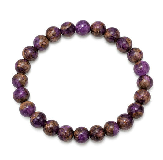 BRACCIALE IN DIASPRO IMPERIALE VIOLA (6mm)