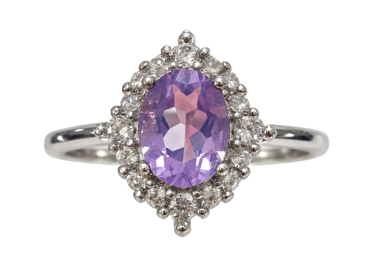 ANELLO IN QUARZO AMETISTA LAVANDA
