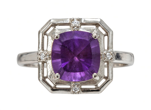 ANELLO IN AMETISTA (Arg.925)