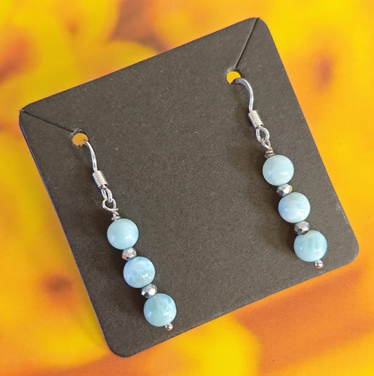 ORECCHINI IN LARIMAR (Argento925)