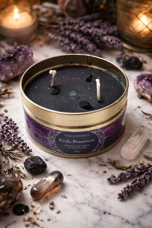 CANDELA RITUALE CONTRO IL MALACCHIO CON SHUNGITE